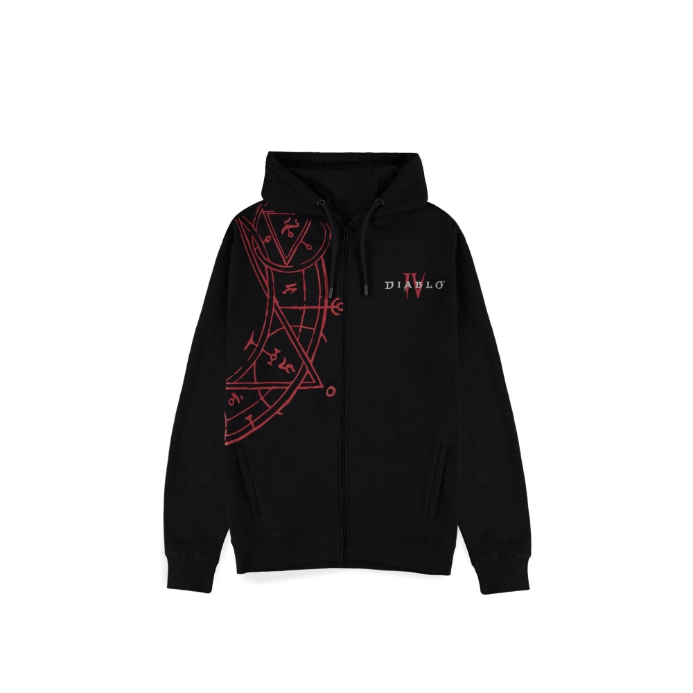Diablo - Diablo IV Liliths' Sigil Kapuzenpullover mit Reißverschluss - M - Schwarz